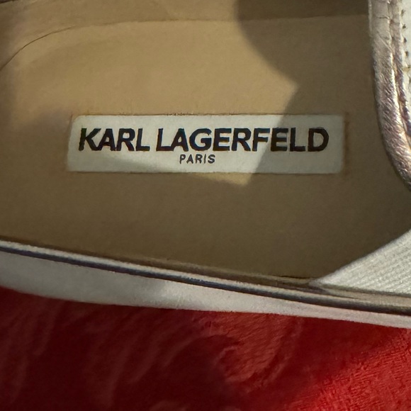 Karl Lagerfeld Cler Women’s Leather Cap Toe On loafers Size 9 - Picture 7 of 9